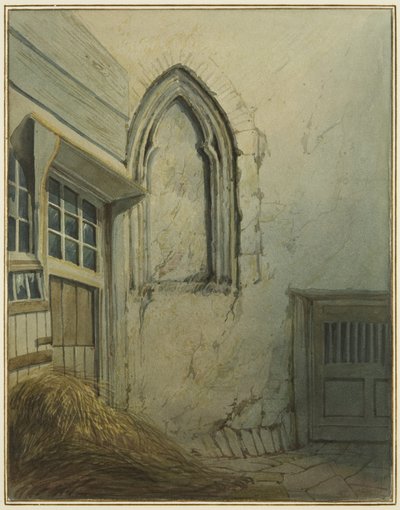 Een kleine binnenplaats naast een doorgang van Baldwin Street naar St Nicholas Street door Thomas Leeson the Elder Rowbotham