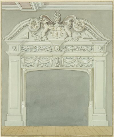 Schouw in de panden naast de wachtpost, Wine Street door Thomas Leeson the Elder Rowbotham