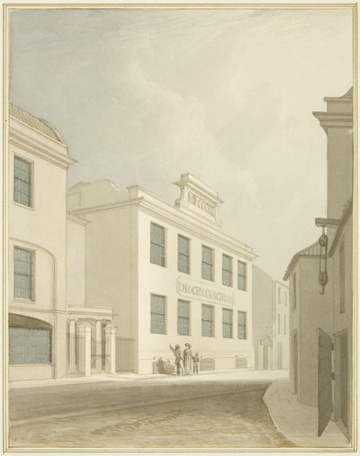 Diocesane scholen, Nelson Street door Thomas Leeson the Elder Rowbotham