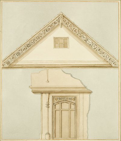 Deur en bargplanken van het huis van Robert Adams door Thomas Leeson the Elder Rowbotham