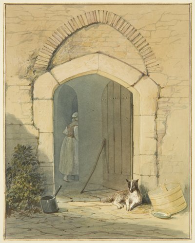 Boerderij ingang door Thomas Leeson the Elder Rowbotham