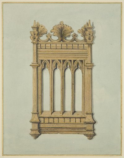 Fragment van gesneden eikenhout uit de oude Tuckers