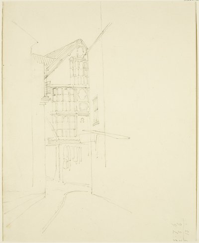 Kijkend naar de Pithay vanaf Wine Street door Thomas Leeson the Elder Rowbotham