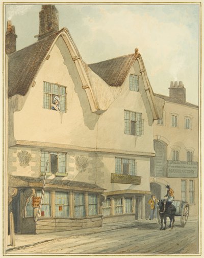 Oud huis in Thomas Street door Thomas Leeson the Elder Rowbotham
