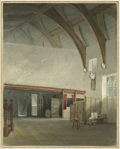 Kamer in een huis in Cider House Passage, bij Broad Street door Thomas Leeson the Elder Rowbotham