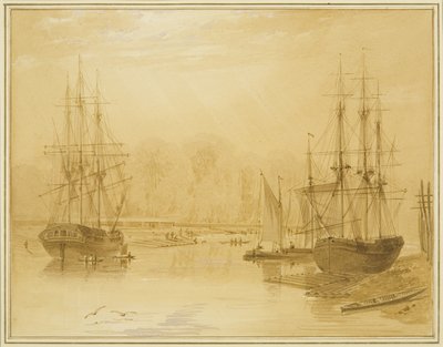 Touwslagerij bij Wapping, West Indiaman 