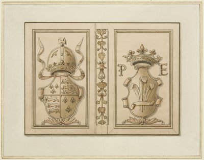 Koninklijke wapenschilden van Baldwinstraat 46 door Thomas Leeson the Elder Rowbotham