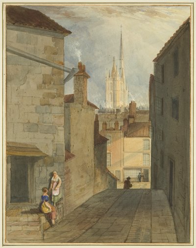 Trappen van Trenchard Lane naar Host Street door Thomas Leeson the Elder Rowbotham