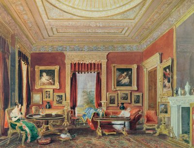 De Salon, Leigh Court, Bristol, c.1840 door Thomas Leeson the Elder Rowbotham