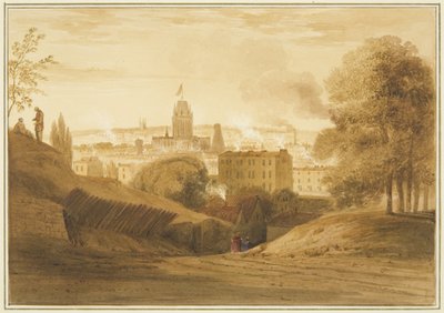 Uitzicht vanaf Bath Road, nabij de Wells, Totterdown door Thomas Leeson the Elder Rowbotham