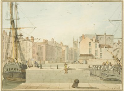Uitzicht op Prince Street, Bristol door Thomas Leeson the Elder Rowbotham