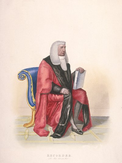 Recorder van de City of London, Sir John Silvester, in burgerkostuum, 1825 door Thomas Lord Busby