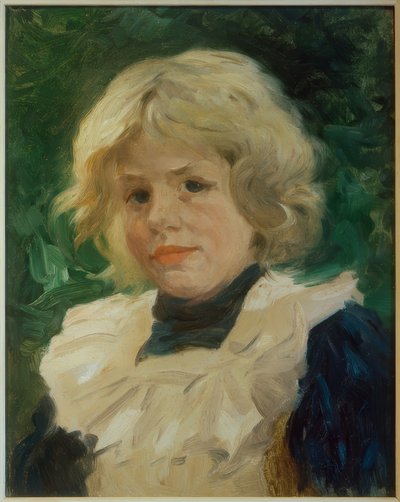 Portret van een blond meisje door Thomas Ludwig Herbst