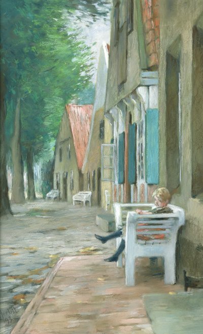 Straat in Altenbruch door Thomas Ludwig Herbst