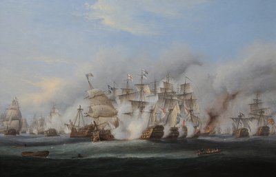 Slag bij Trafalgar door Thomas Luny