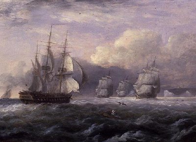 Voor de Wind - North Foreland, Kust van Kent door Thomas Luny
