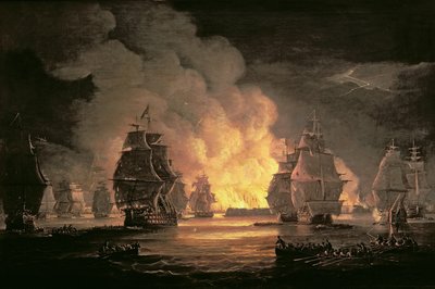 De Slag bij Algiers, 27 augustus 1816, ca. 1825 door Thomas Luny