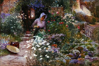 In de tuin door Thomas Mackay