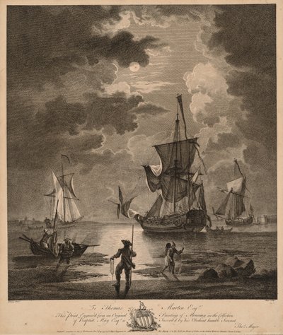 Een Uitzicht op de Zee bij Maanlicht door Thomas Major