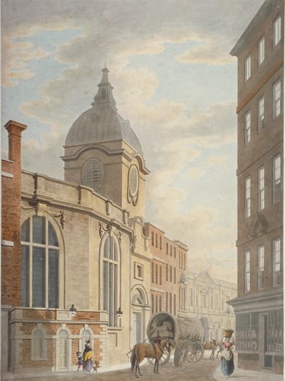 Kerk van St Benet Fink, Threadneedle Street, City of London, 1797 door Thomas Malton II