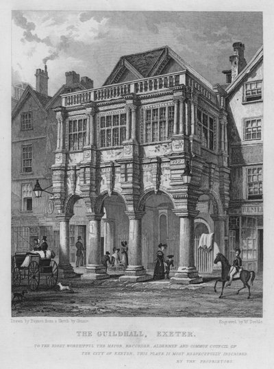 Het Gildehuis, Exeter door Thomas Mann (after) Baynes