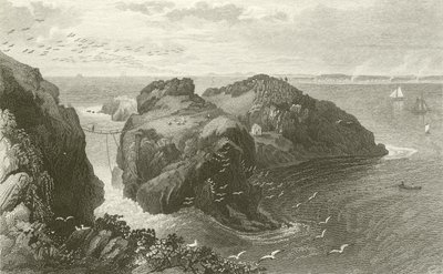 Carrick A Rede, Kust van Antrim, Ierland door Thomas Mann Baynes
