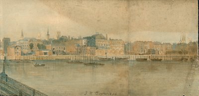 Panorama van de rivier de Theems, noordzijde, in 13 delen door Thomas Mann Baynes
