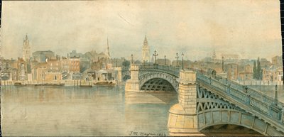 Panorama van de rivier de Theems, noordzijde, in 13 delen door Thomas Mann Baynes