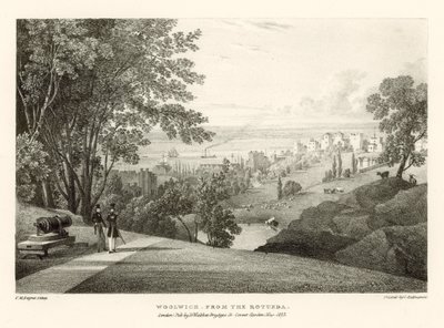 Woolwich vanaf de Rotunda, Londen door Thomas Mann Baynes