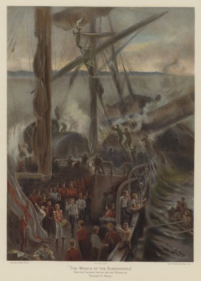 Het wrak van de Birkenhead door Thomas Marie Madawaska Hemy