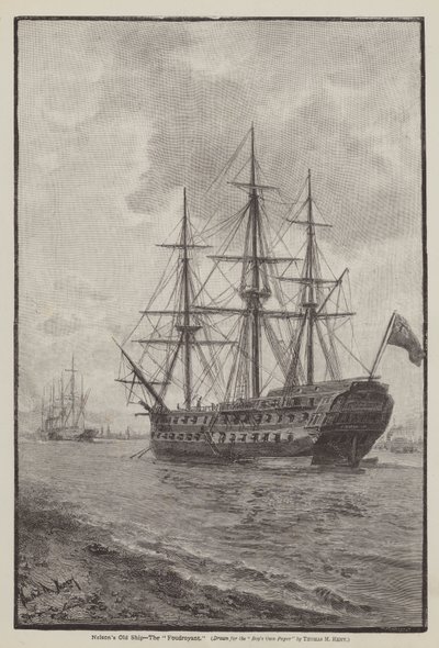 Nelsons Oude Schip, De Foudroyant door Thomas Marie Madawaska Hemy