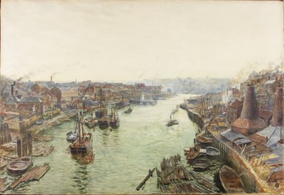 Sunderland, Holmes Wharf door Thomas Marie Madawaska Hemy
