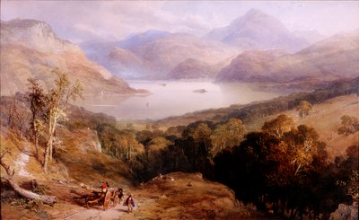 Ullswater, rond 1842 door Thomas Miles II Richardson