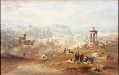 Edinburgh vanaf Calton Hills door Thomas Miles Richardson