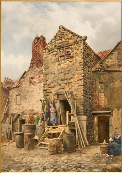 Old Sparrow Hall, Cullercoats door Thomas Miles Richardson