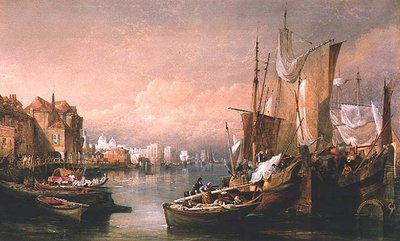 De Theems bij Greenwich door Thomas Miles Richardson