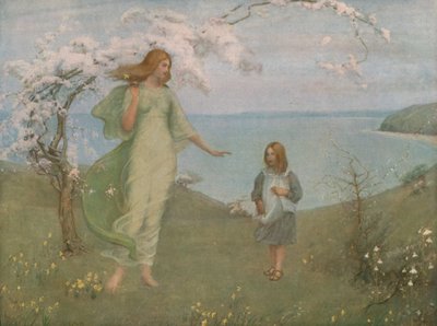 Een visioen van de lente, 1901, ca. 1930 door Thomas Millie Dow