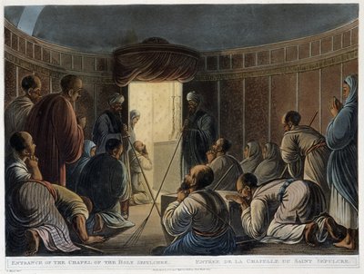 Ingang van de Kapel van het Heilig Graf. In "Gezichten in Egypte" door Thomas Milton