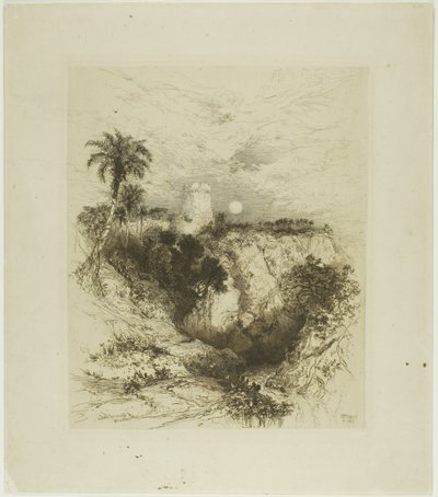 Een toren van Cortez door Thomas Moran