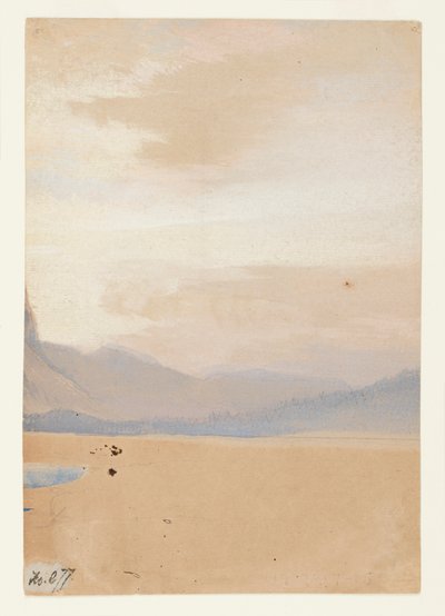 Amerikaanse vlaktes met bergketen in de verte door Thomas Moran