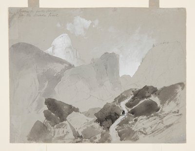 Achterkant van de Zuidkoepel vanaf het Nevada-pad, Yosemite door Thomas Moran