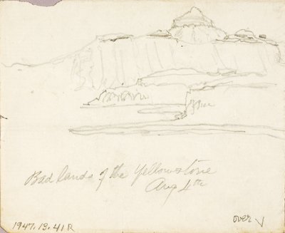 Slechte landen van Yellowstone door Thomas Moran