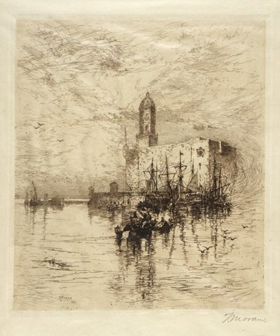Castle of San Juan de Vlua, Vera Cruz door Thomas Moran