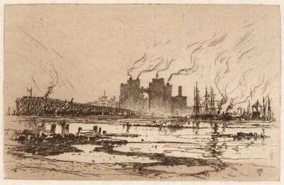 Communipaw, N.J. door Thomas Moran