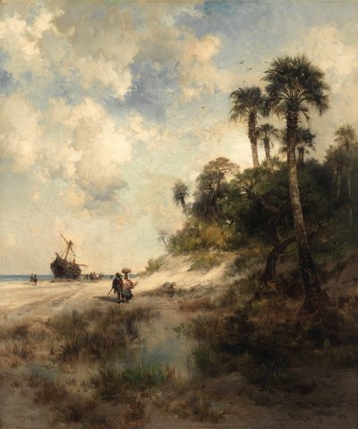 Fort George Island, Florida door Thomas Moran