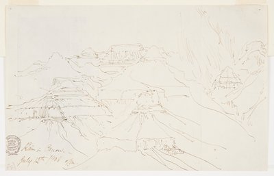 Grand Canyon in de regen door Thomas Moran