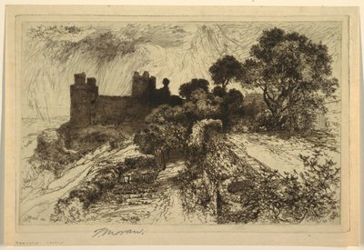Harlech Castle, Noord-Wales door Thomas Moran