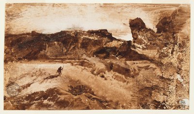 In de Woestijn, Arizona door Thomas Moran