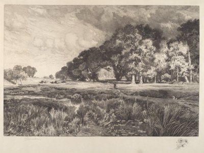Landschap van Long Island door Thomas Moran
