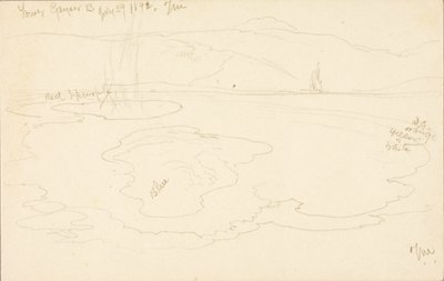 Basin Lower Geyser door Thomas Moran